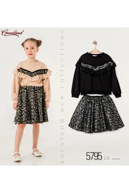 2-5 YEAR Girl SKIRT SET WITH BLOUSE