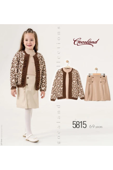 6-9 سنة فتاة  بدله تريكو مع تنورة