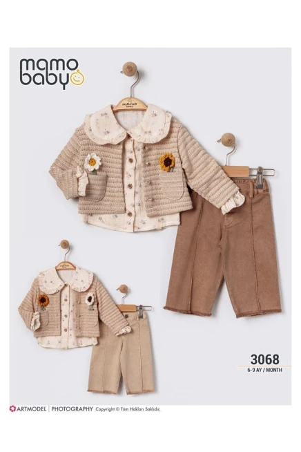 6-24 شهر فتاة بدله ستره مع سروال