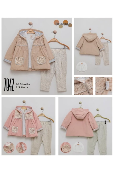 6-18 شهر فتاة بدله ستره مع سروال