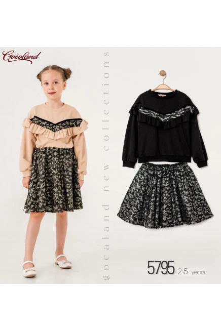 2-5 YEAR Girl SKIRT SET WITH BLOUSE
