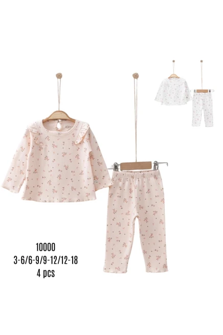 Çıtır Çiçek Baskılı  Pijama Takım