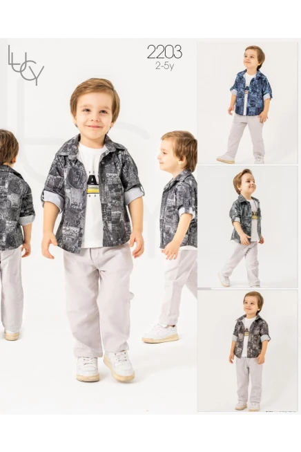 2-5 سنة صبي بدله تيشرت مع سروال