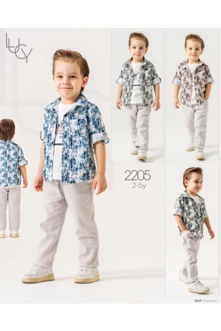 2-5 سنة صبي بدله تيشرت مع سروال