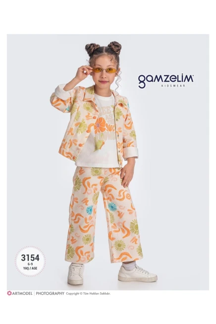 6-9 سنة فتاة بدله ستره مع سروال