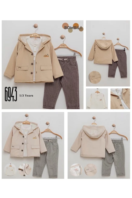 1-3 سنة صبي بدله ستره مع سروال