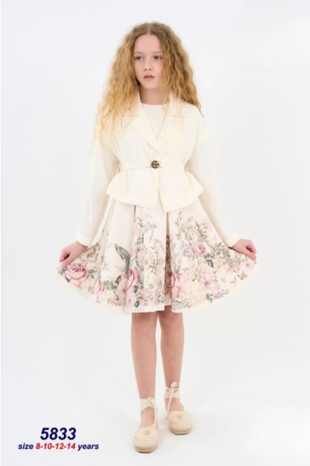 8-14 سنة فتاة فستان مع جيله