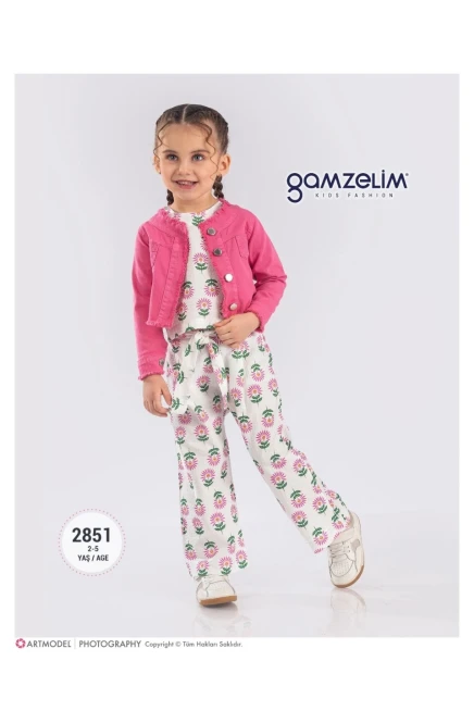 2-5 سنة فتاة بدله ستره مع سروال