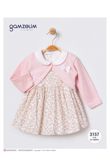 Bolerolü Çıtır Çiçekli Elbise