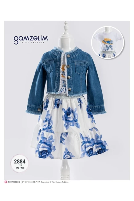 2-5 سنة فتاة فستان مع ستره