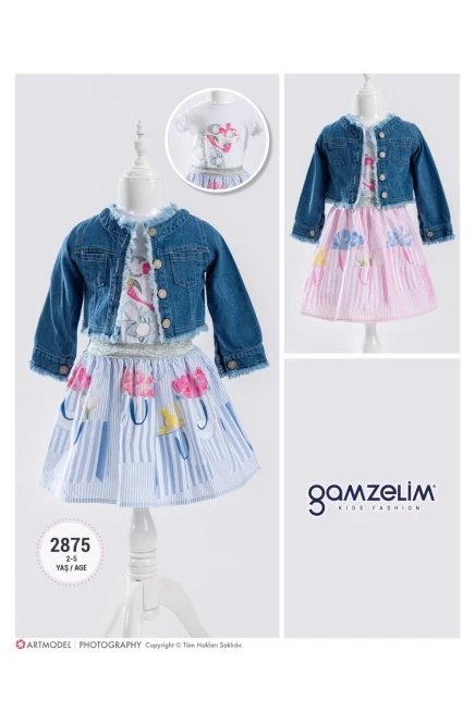 2-5 سنة فتاة فستان مع ستره