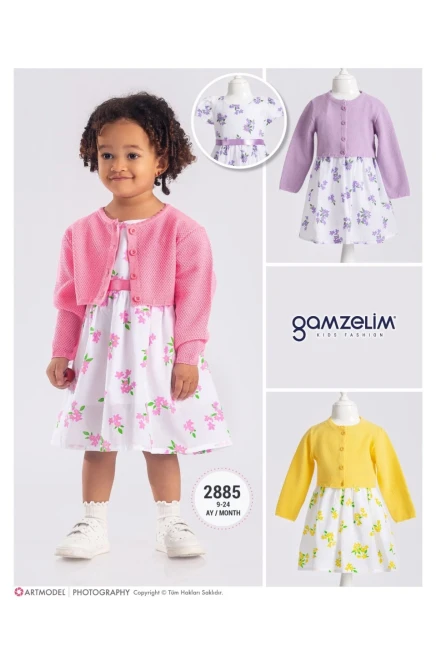 9-24 شهر فتاة فستان كارديجان