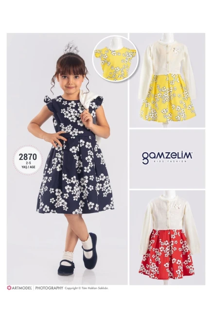 2-5 سنة فتاة فستان كارديجان