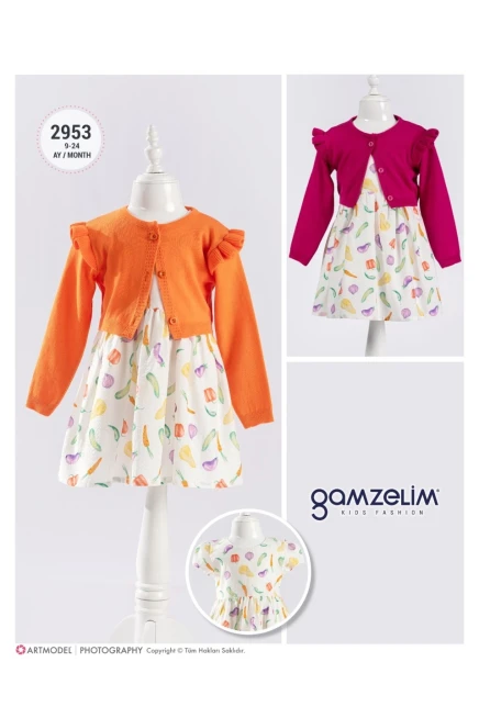 9-24 شهر فتاة فستان كارديجان