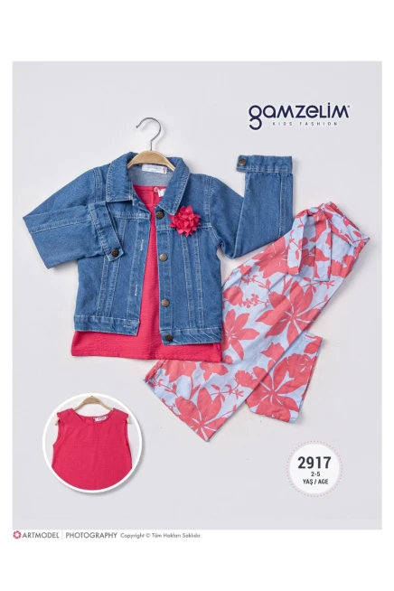 2-5 سنة فتاة بدله ستره مع سروال