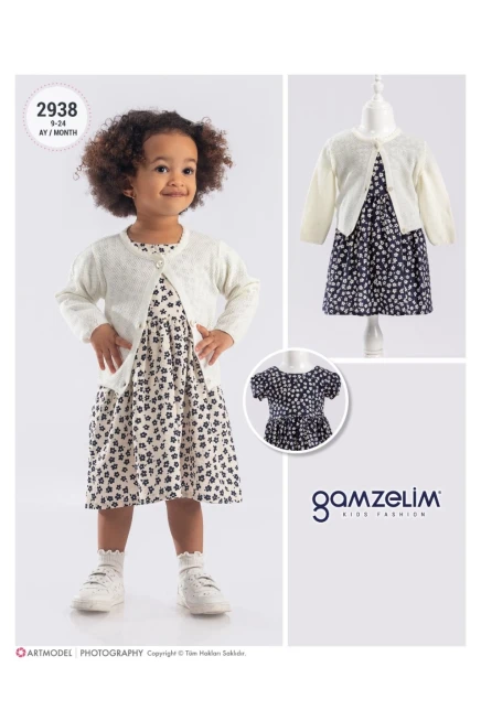 9-24 شهر فتاة فستان كارديجان