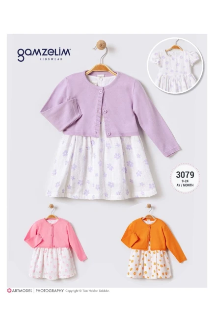 9-24 شهر فتاة فستان كارديجان