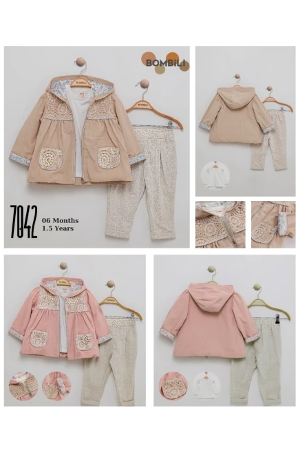 6-18 شهر فتاة بدله ستره مع سروال