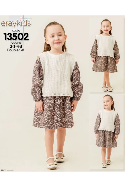 2-5 سنة فتاة فستان مع جيله