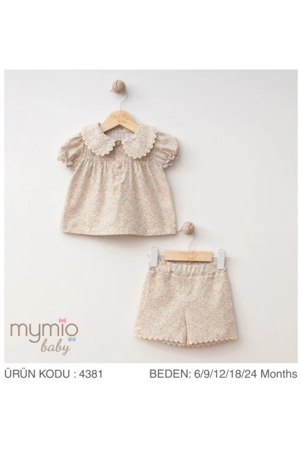 9-24 شهر فتاة بلوزة طقم شرط