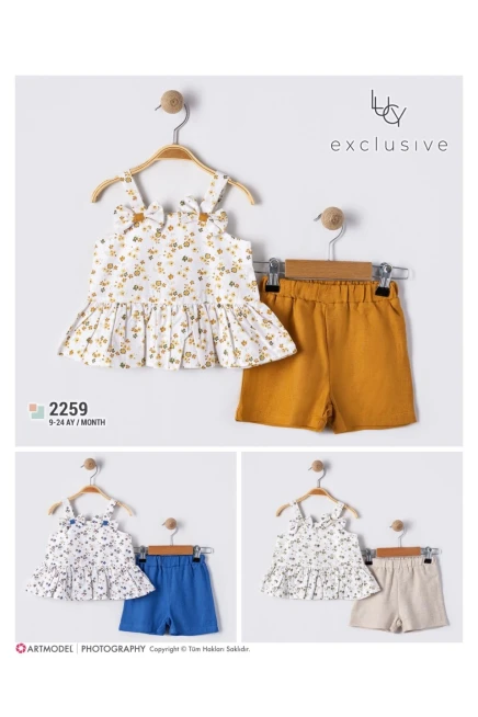 9-24 شهر فتاة بلوزة طقم شرط