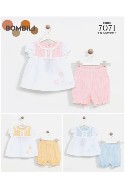 6-18 شهر فتاة بدله تيشرت مع شورت