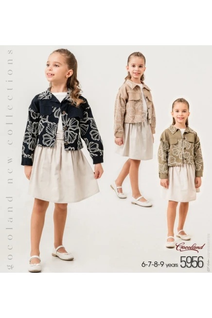 6-9 سنة فتاة طقم بنطلون مع تي شيرت