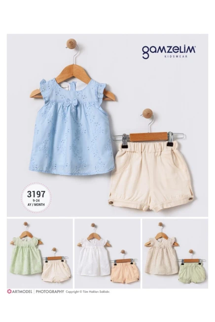 9-24 شهر فتاة بلوزة طقم شرط