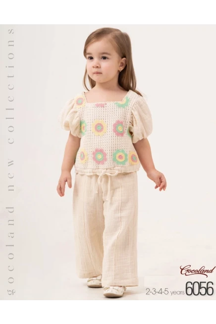 2-5 سنة فتاة طقم سروال مع بلوزة