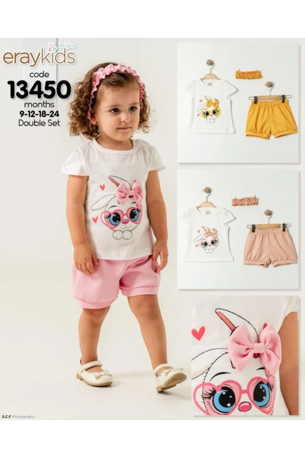 9-24 MONTH Girl SHORTS SET WITH T-SHIRT