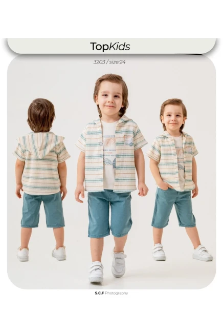 6-24 شهر صبي بدله قميص مع شورت