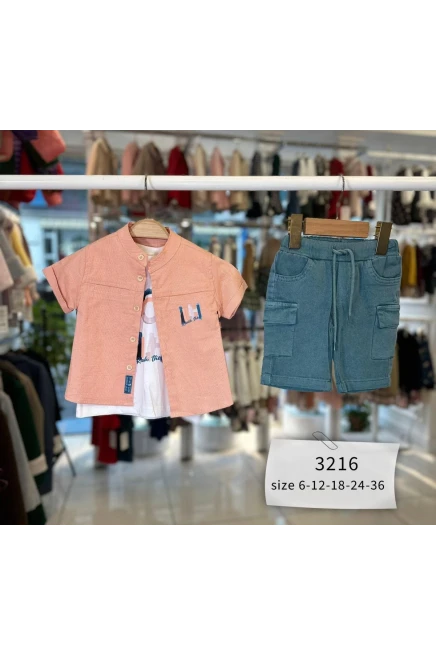 6-36 شهر صبي بدله قميص مع شورت