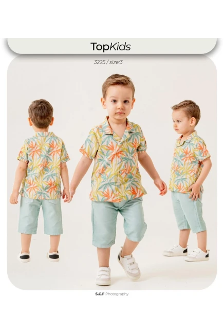1-5 سنة صبي بدله قميص مع شورت