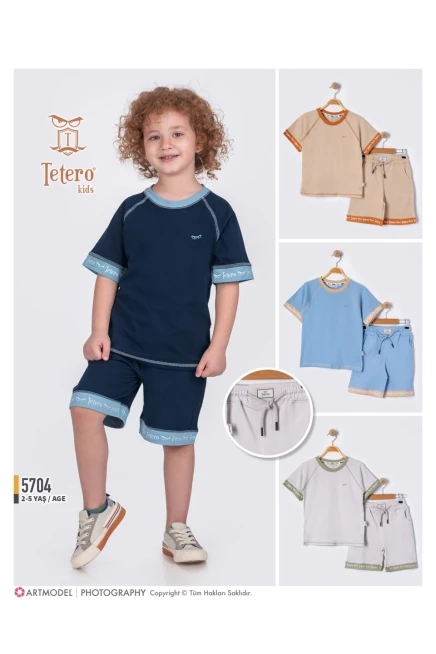 2-5 سنة صبي بدله تيشرت مع شورت