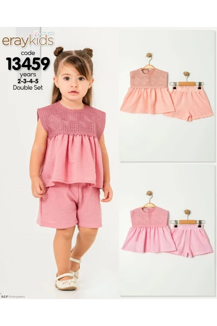 2-5 YAŞ Kız TİŞÖRTLÜ ŞORT TAKIM