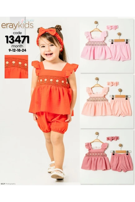 9-24 شهر فتاة بلوزة طقم شرط