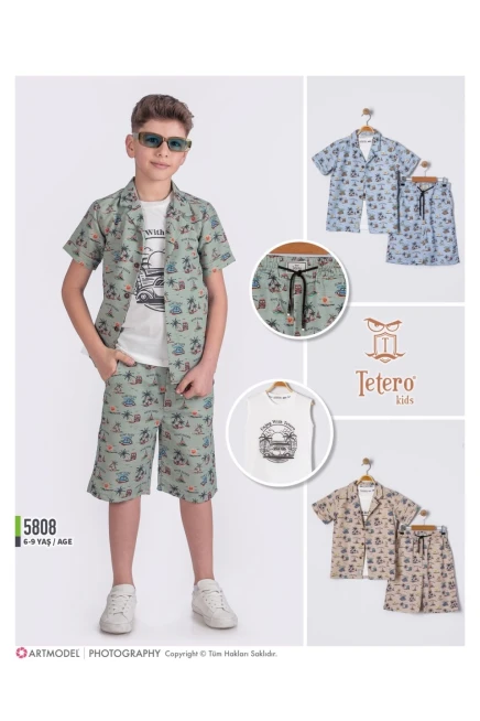 2-5 سنة صبي بدله قميص مع شورت