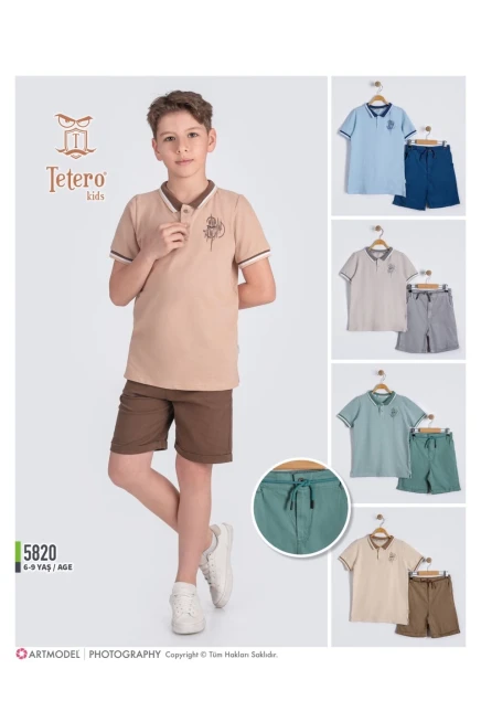 6-9 سنة صبي بدله قميص مع شورت