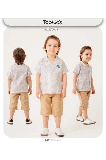 1-5 سنة صبي بدله قميص مع شورت