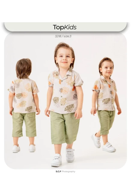 1-5 سنة صبي بدله قميص مع شورت