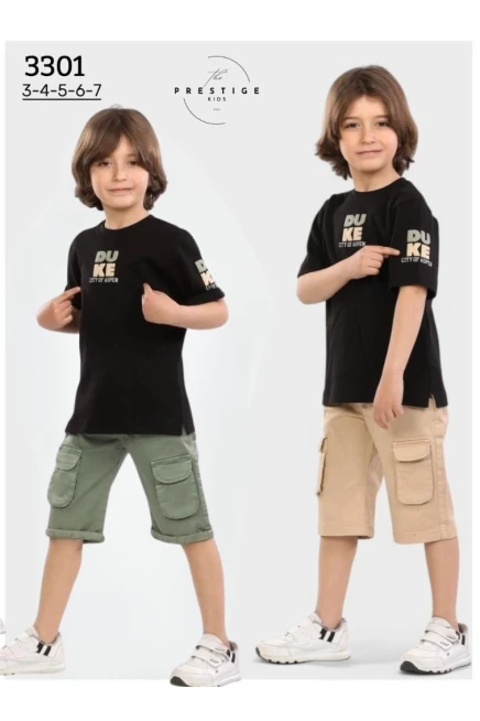 3-7 YEAR Boy SHORTS SET WITH T-SHIRT