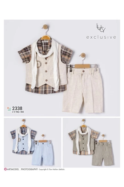 2-5 سنة صبي بدله قميص مع شورت