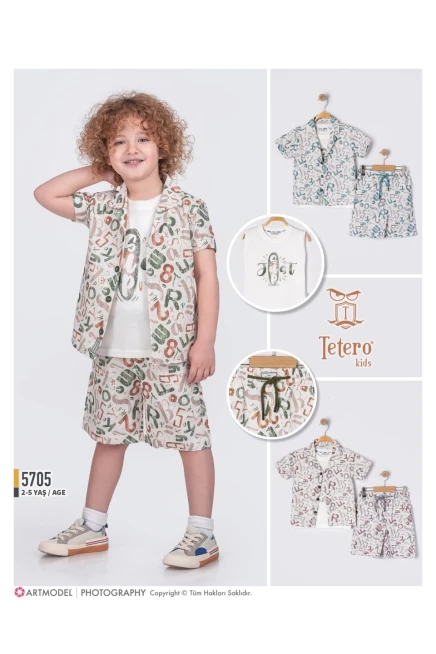 2-5 YEAR Boy SHORTS SET WITH SHIRT