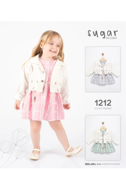 2-5 سنة فتاة فستان مع ستره