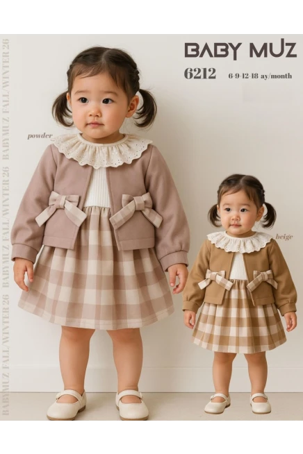 6-18 شهر فتاة فستان مع ستره