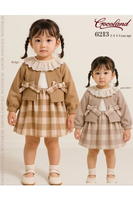 2-5 سنة فتاة فستان مع ستره