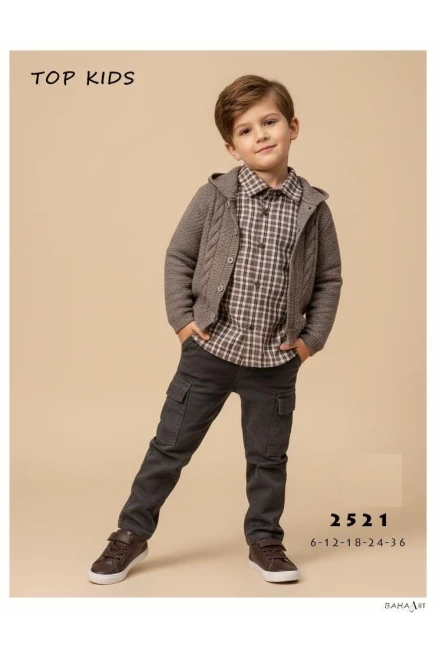 6-36 شهر صبي ستره كارديجان مع سروال