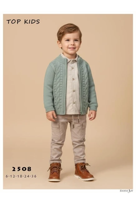 6-36 شهر صبي ستره كارديجان مع سروال