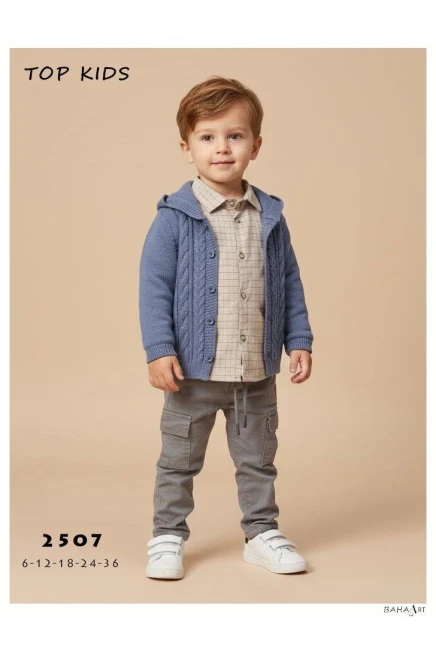 6-36 شهر صبي ستره كارديجان مع سروال