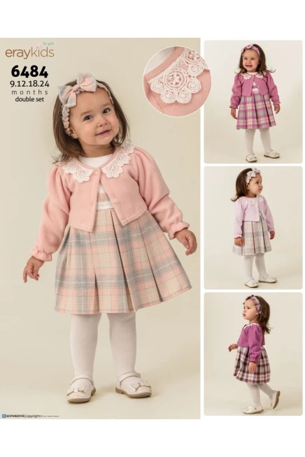 9-24 شهر فتاة فستان مع بوليرو